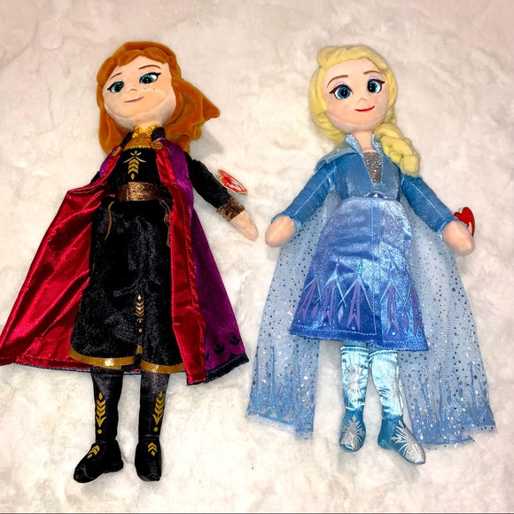 Ty Other - TY sparkle Elsa and Anna dolls